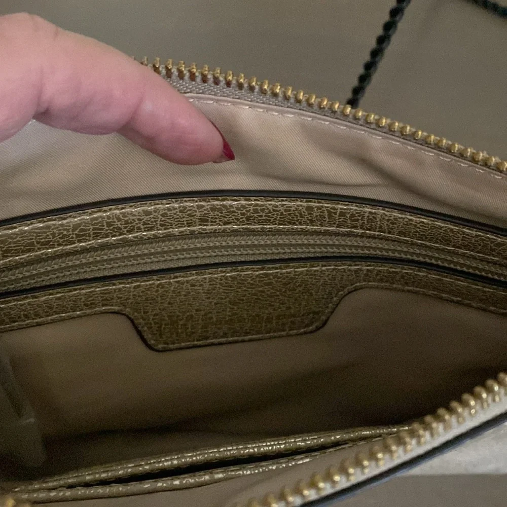 Gold wristlet clutch